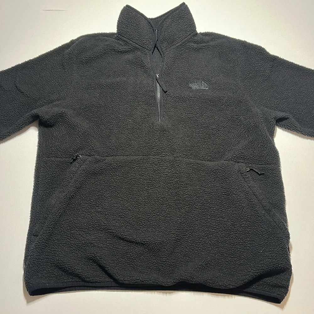 The North Face Dunraven Sherpa 1/4-Zip Fleece Jacket, Black - Mens XL
